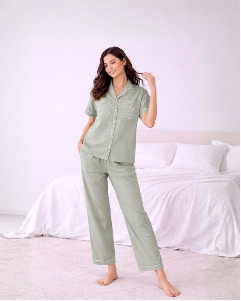 Solid Pista Cotton  Braless Nightsuit for women