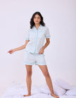 Mint  Polka Dot Braless Nightsuit for women