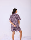 Leopard Printed Cotton Braless Nightsuit for women