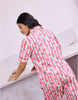 Watermelon Printed Cotton Braless Nightsuit for Women
