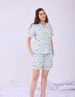 Cloud & Moon Stars Cotton Nightsuit for women