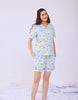 Cloud & Moon Stars Cotton Nightsuit for women