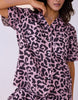 Leopard Printed Cotton Braless Nightsuit for women
