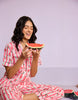 Watermelon Printed Cotton Braless Nightsuit for Women