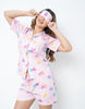 Macaron Print Cotton Braless Nightsuit
