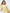 Lace Detail Yellow Cotton Satin Braless Pajama Set