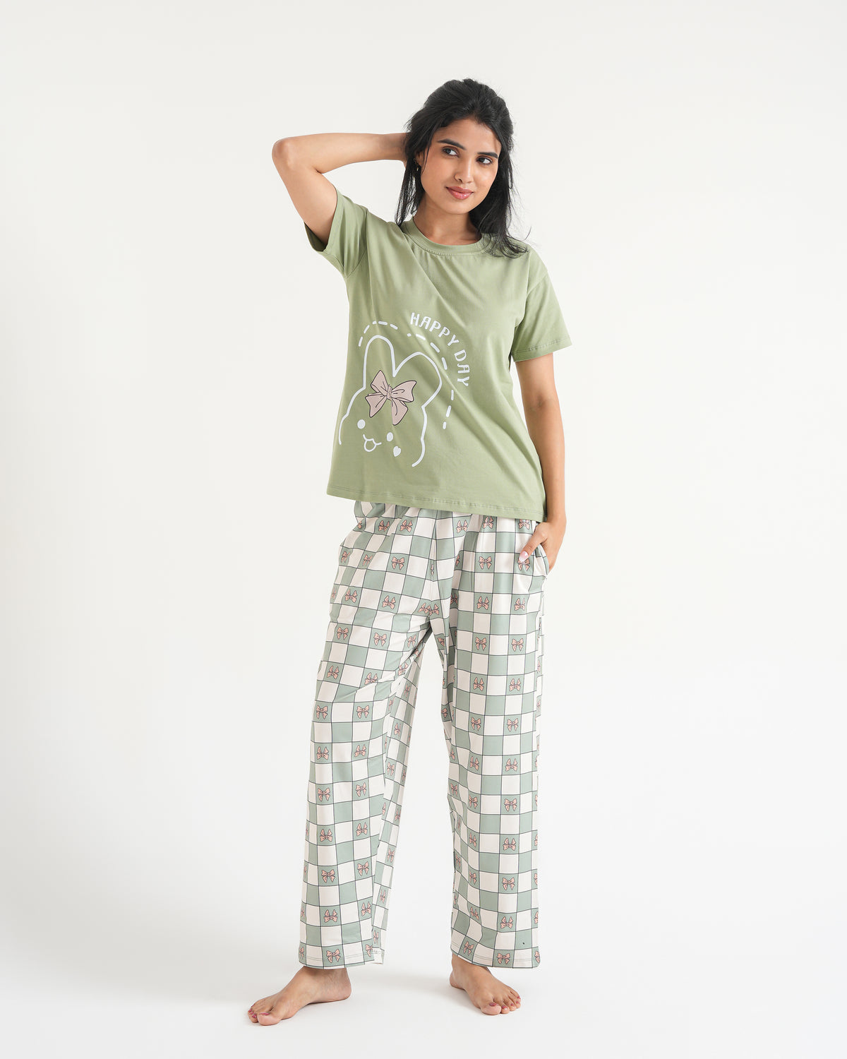 Sage Green Padded Nightsuit