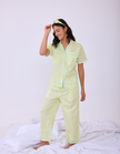 Bunny Bow Printed Cotton Braless Nightsuit for women